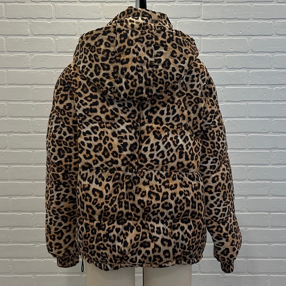 TWINSET Milano Leopard Print Puffer - Picture 2 of 6